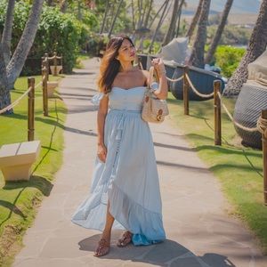 Two piece maxi & crop top set